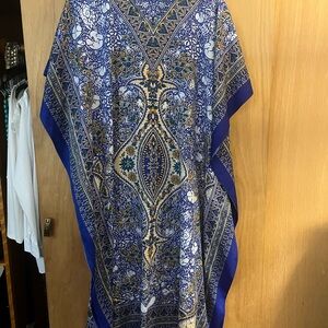 Blue and White Floral Kaftan